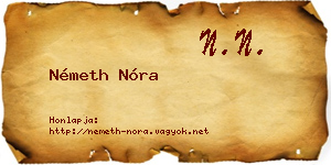 Németh Nóra névjegykártya