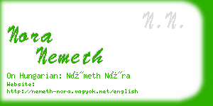 nora nemeth business card